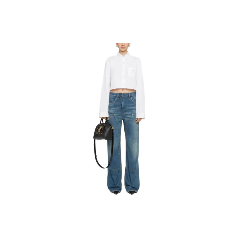 Givenchy Cropped Shirt 'White'-1