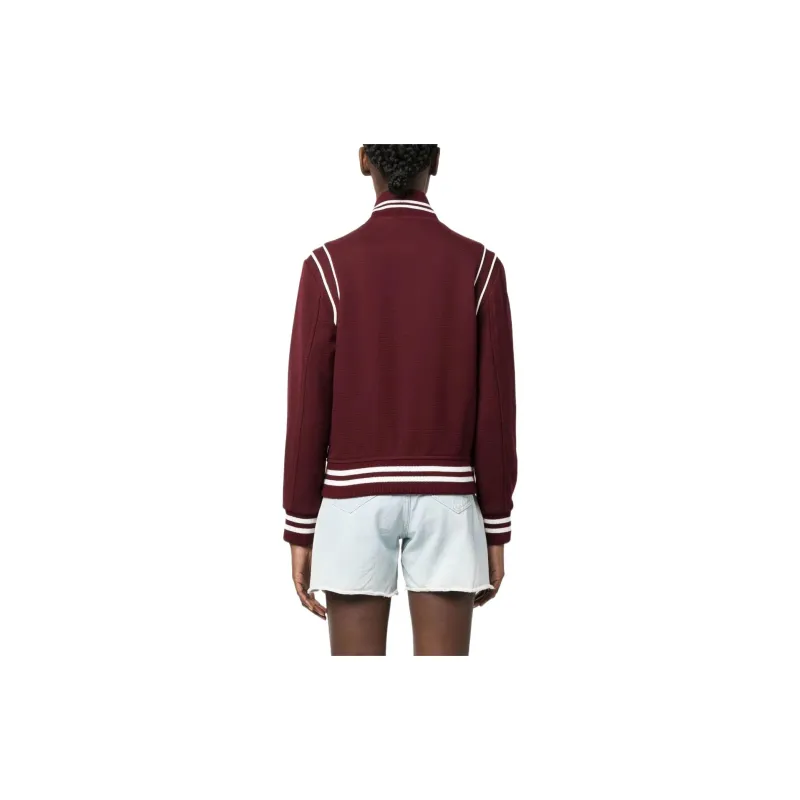 SPORTY & RICH Logo Embroidered Varsity Jacket-2