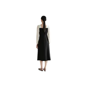 TKY SHOP Long Sleeved Dress Women's Black
