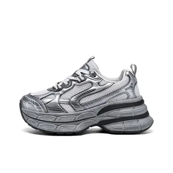 URBAN AUTHENTIC Anti-Slip Wear-Resistant Breathable Lightweight Height Increasing Low-Top Chunky Sneakers Women's