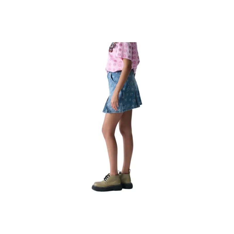 TCH Denim Short Skirts Women's Denim Blue-2