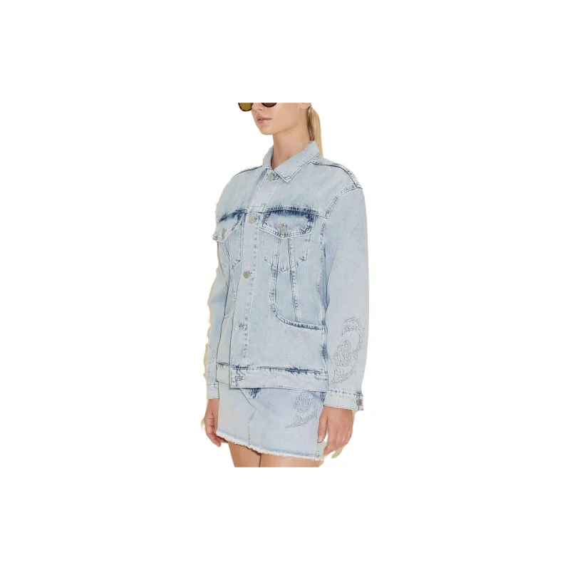 HOLZWEILER Denim Jackets Women's Light Blue-3