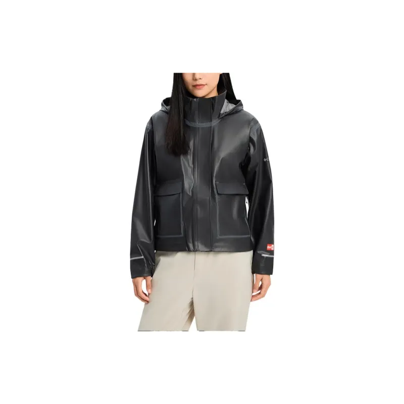 Columbia Waterproof Windbreaker Jacket Women's Black-2