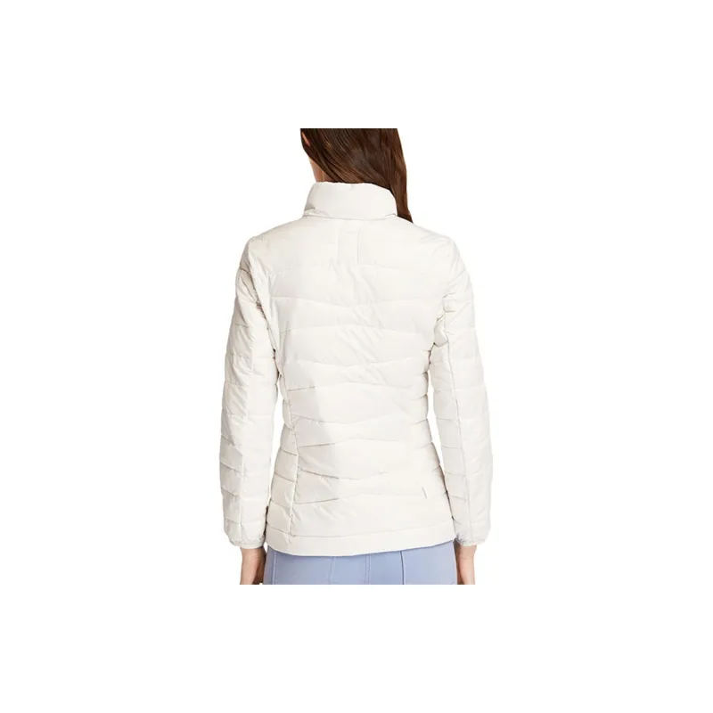 Timberland Solid Color Stand Collar Puffer Jacket Women's White-4