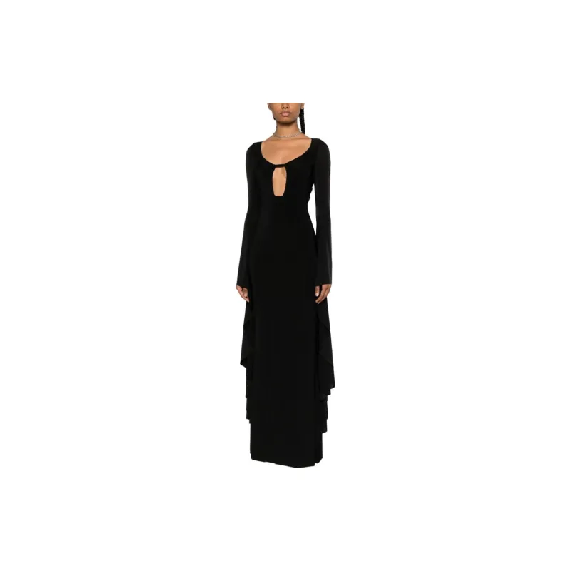 GIUSEPPE DI MORABITO Draped Long sleeve Maxi Dress-1