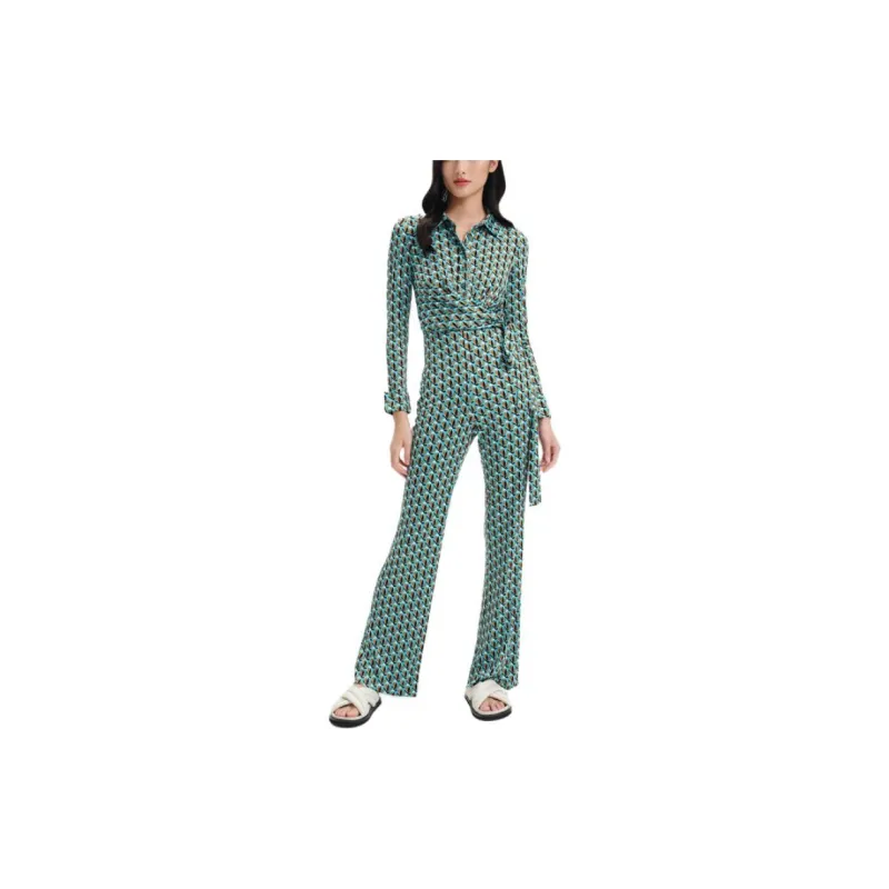 DVF Diane Von Furstenberg Jumpsuit Women's Green-2