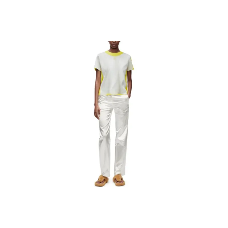 LOEWE Trompe L'Oeil T Shirt 'White/Yellow'-1
