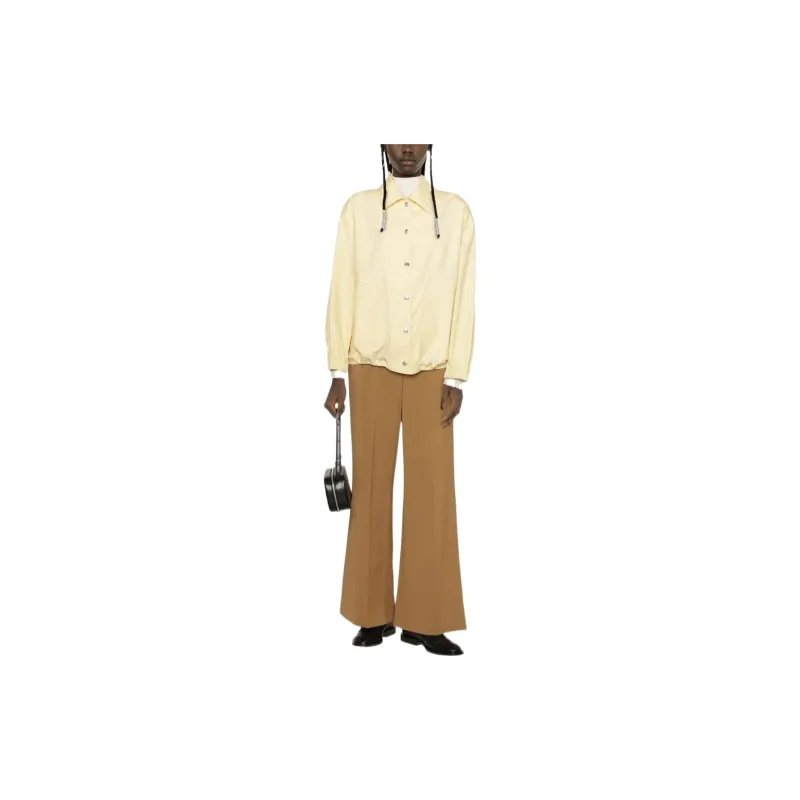 JIL SANDER Logo Printed Drawstring Shirt Jacket-1