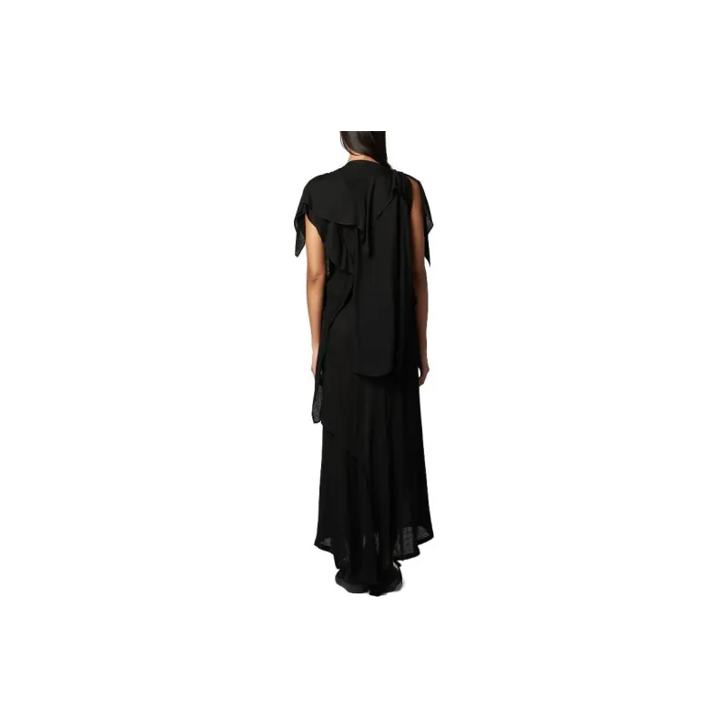 Yohji Yamamoto Short Sleeved Dresses Women's Black-3