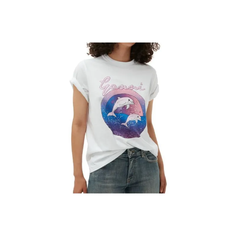 GANNI T Shirt Women's Bright White-1