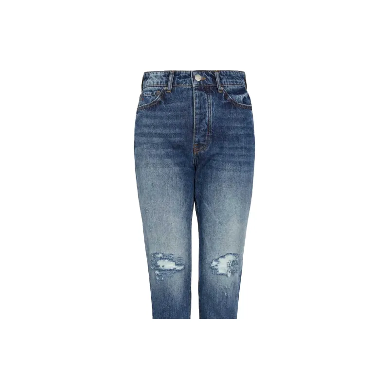 ARMANI EXCHANGE High rise Distressed Skinny Jeans-4