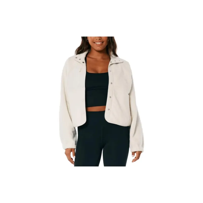 Hollister Jackets Coats Women's White-1