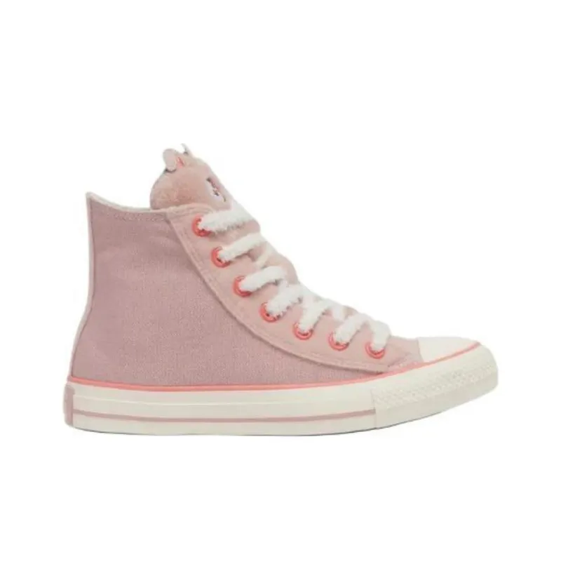 Converse All Star Anti Slip Wear Resistant High Top Skateboard Shoes Unisex Pink-1