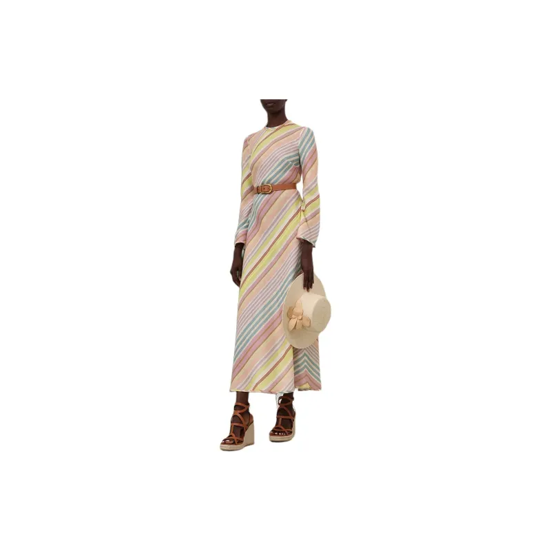 Zimmermann Halliday Striped Midi Dress-2