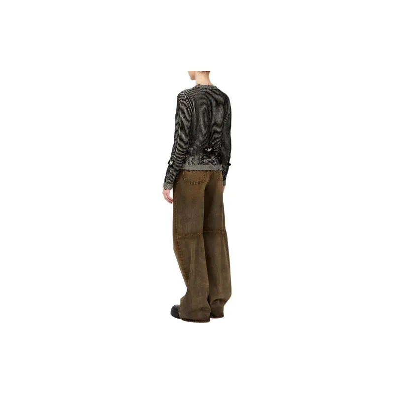 MM6 Maison Margiela Crewneck Distressed Effect Knitted Jumper-3