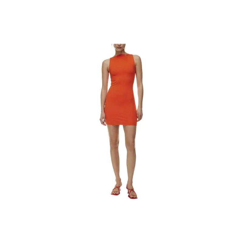 ARITZIA Contour Contour Svelte Dress Sleeveless Dress Women's Hot Cheeky Red/Hot Blush Red Lips-2