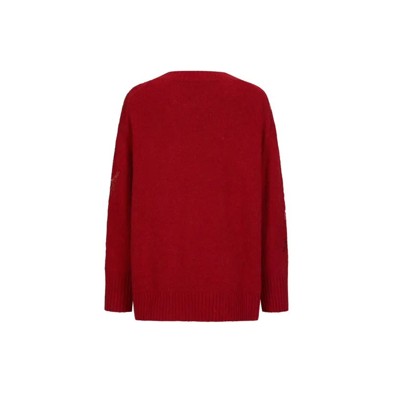 JZ. ANNAKRO Knitwear Women's Burgundy-1