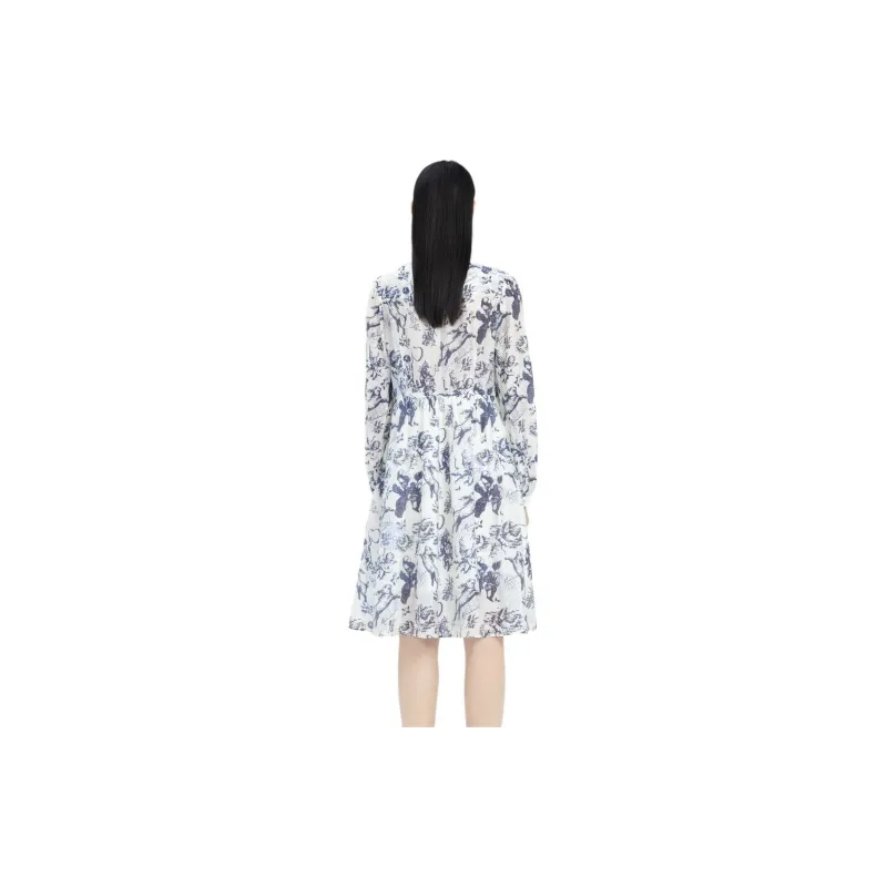 XG Long Sleeved Dress Women's Letter Flower-1