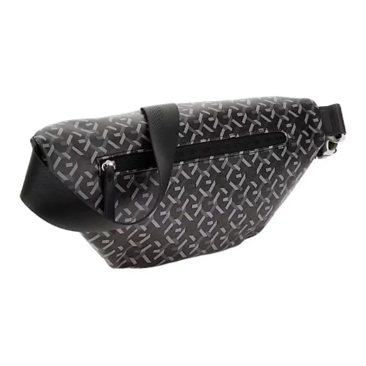 GUESS Polyurethane One Shoulder Crossbody Fanny Pack Regular Men's Black-1
