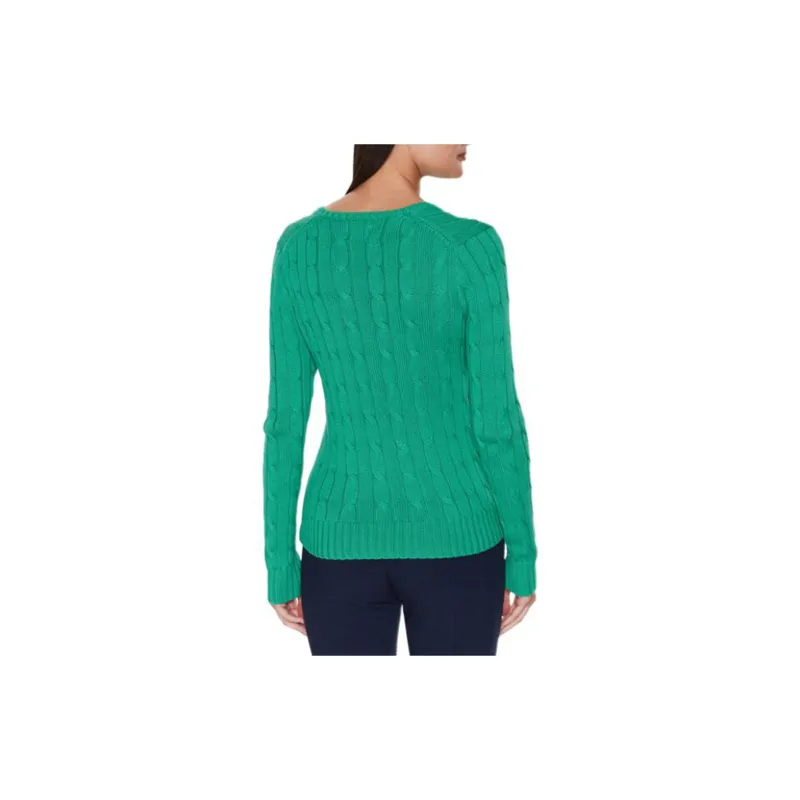 Polo Ralph Lauren Kimberly Cable Knitted V Neck Jumper-4