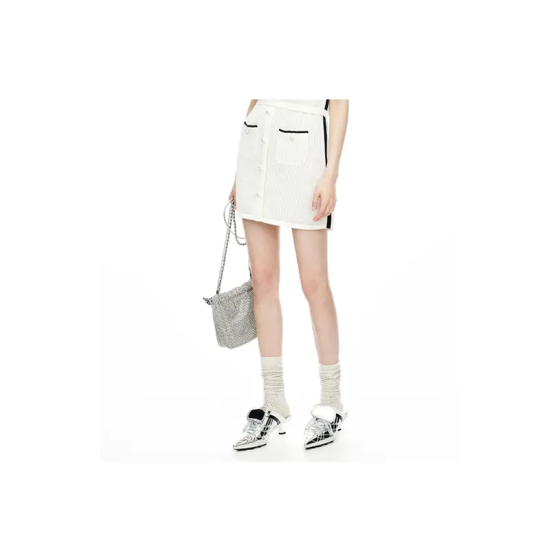 D'zzit Casual Short Skirts Women's White-5