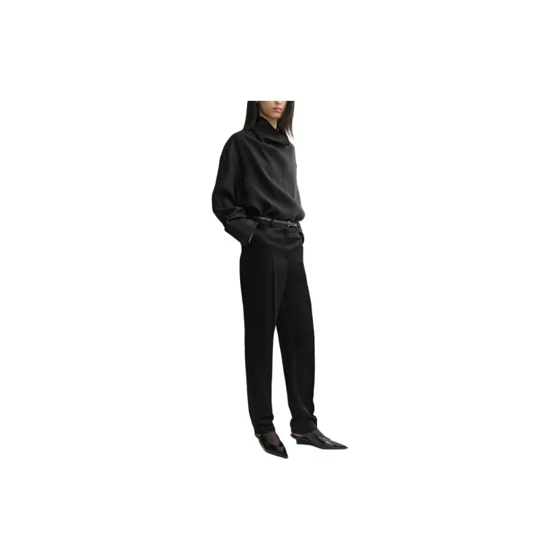 TOTEME Funnel Neck Long Sleeved Blouse-3