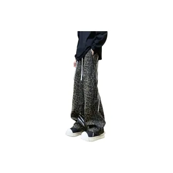 TESTUNG Jeans Unisex Leopard Print