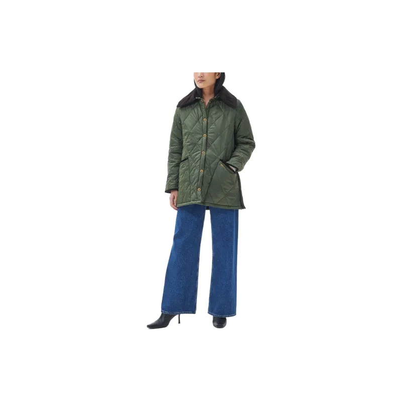 BARBOUR Modern Liddesdale Quilt Jackets Coats Women's Olive-1