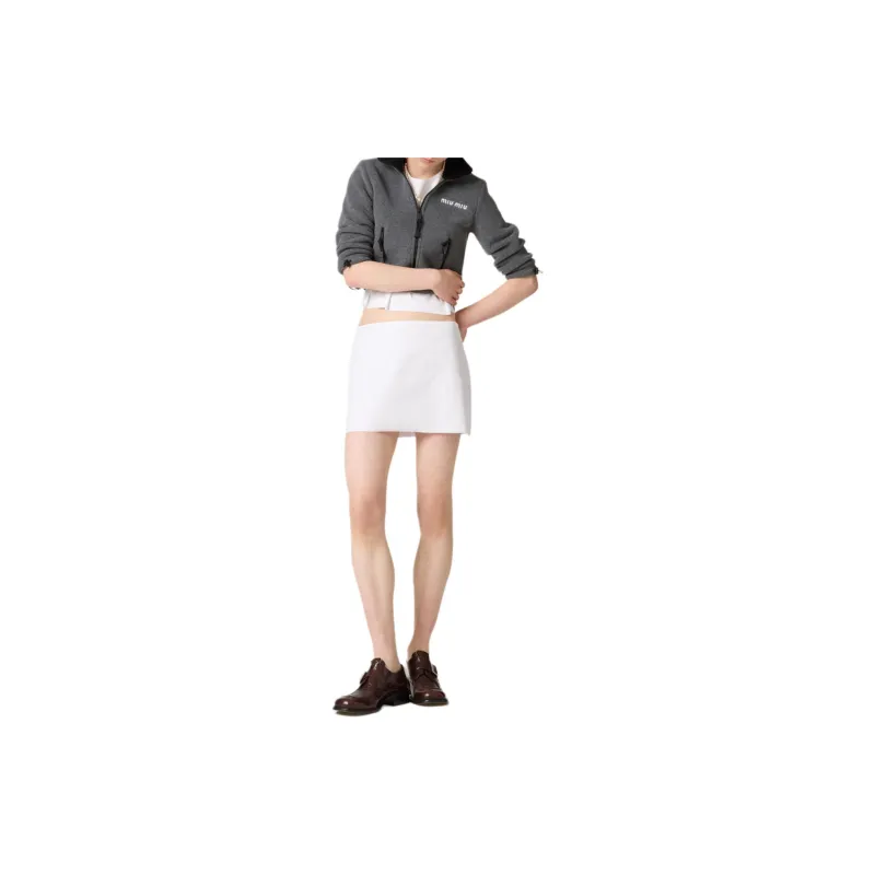MIU MIU FW24 Casual Short Skirts Women's White-2