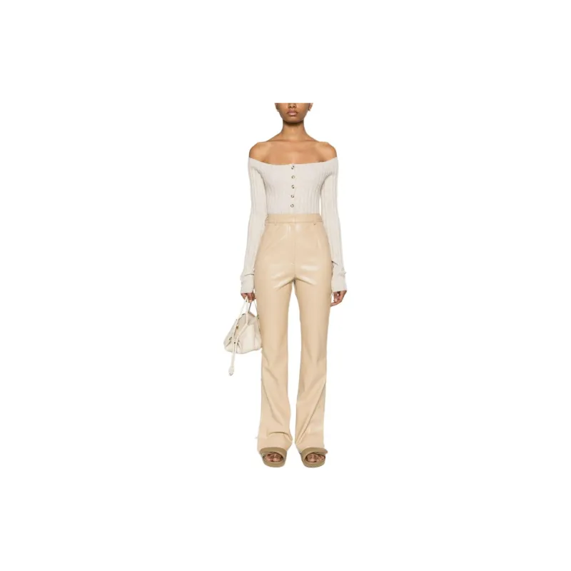 NANUSHKA Ribbed-knit Cropped Cardigan-1