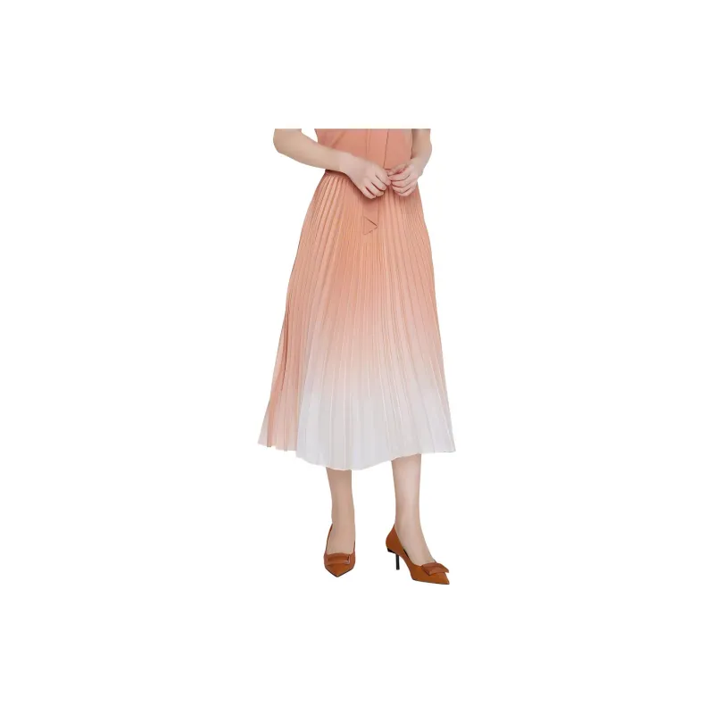 BBLLUUEE Casual Long Skirt Women's Rimu Orange-2