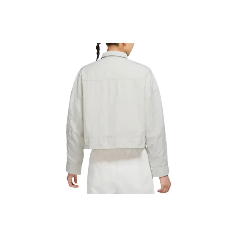 Nike Sportswear Essentials Series Cropped Coats Women's Limestone White-3