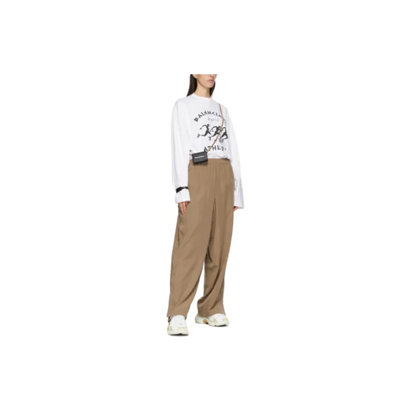 Balenciaga Athletes Logo Oversize Tee 'White/Black'-6