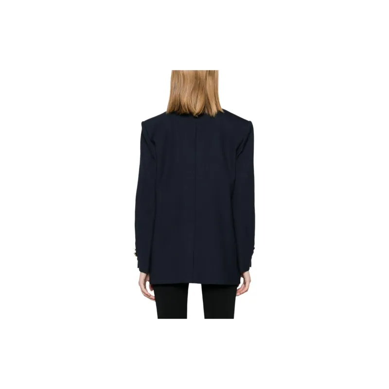 PINKO Mirror Detailed Double Breasted Striped Blazer-2