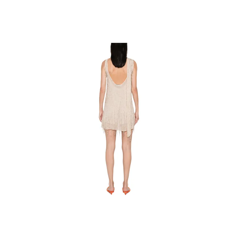 Blumarine Bead embellished Georgette Mini Dress-2