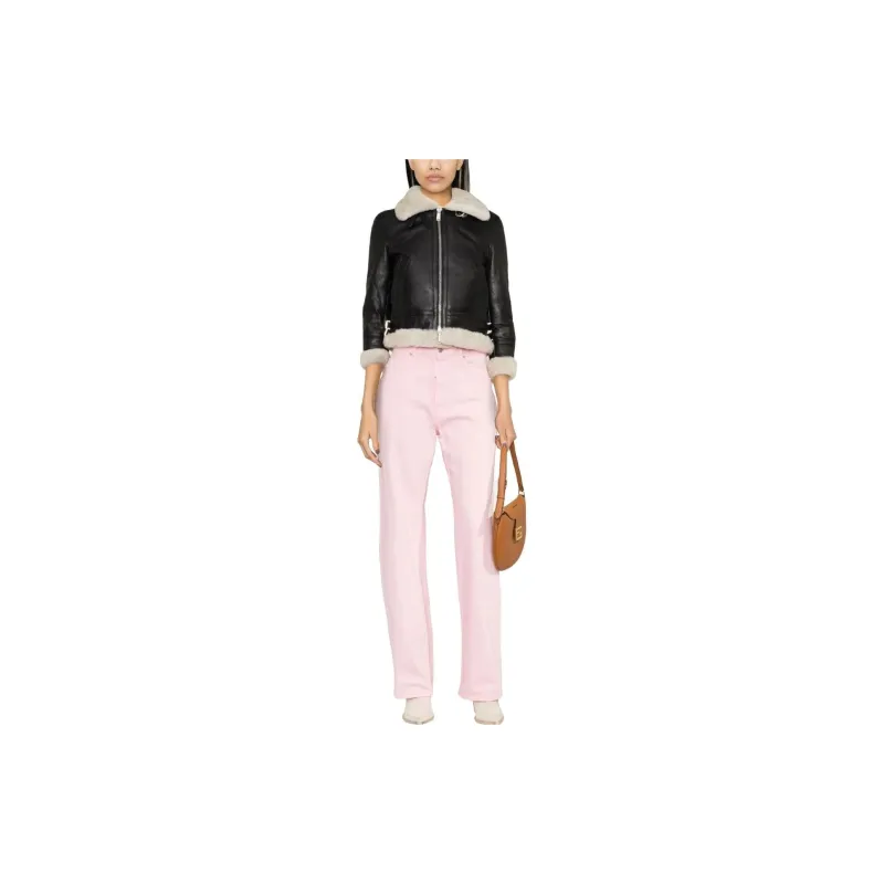 DSQUARED2 Cropped Shearling Jacket-1