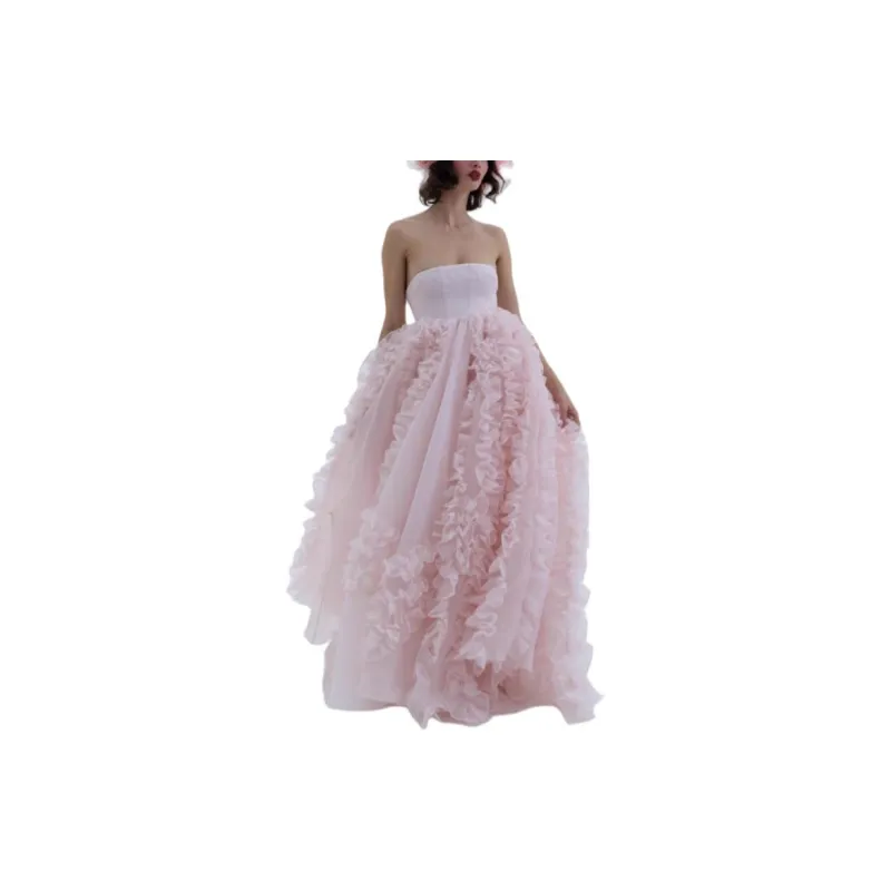 Selkie Collection SS24 Evening Dress Women's Brace Pink-2