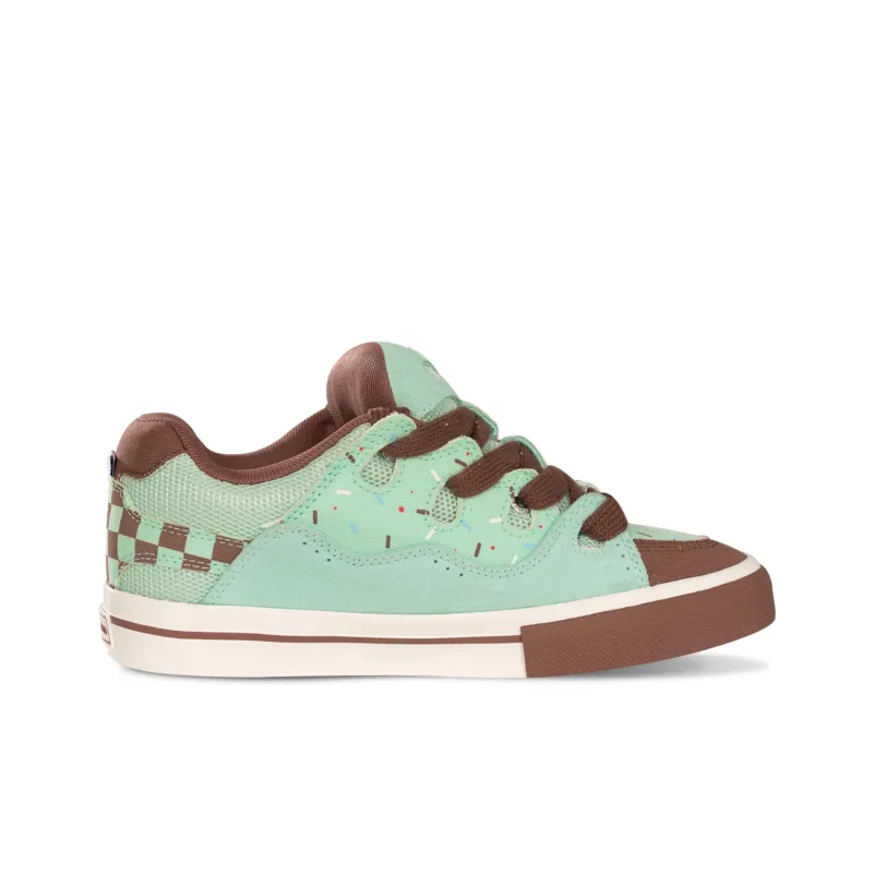 Ollieskate Anti Slip And Wear Resistant Lightweight Low Top Skateboard Shoes Unisex Green Brown-1