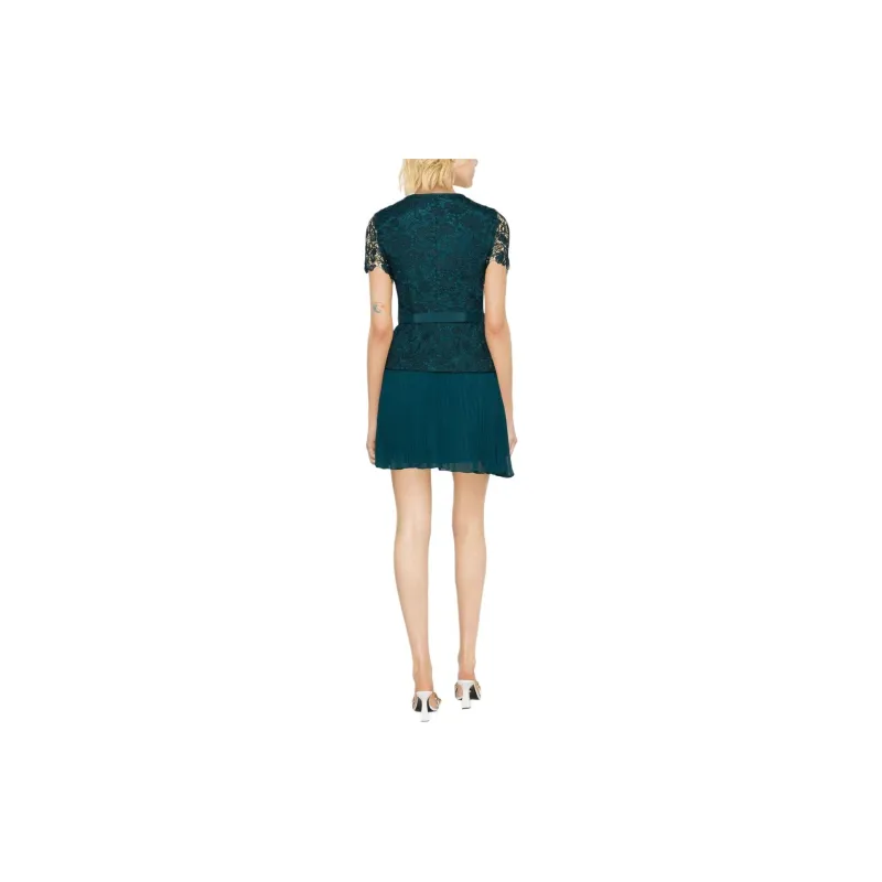 Self-portrait Lace Bodice Mini Dress-1