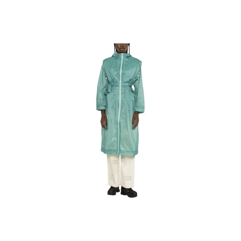 GANNI Oversized Zipper Logo-print Hooded Coat-1