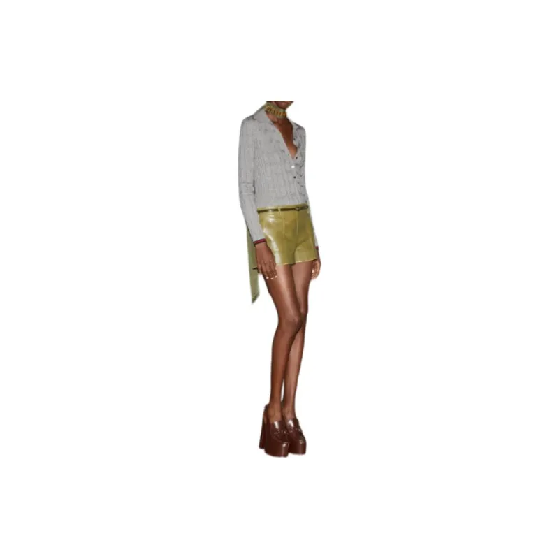 GUCCI Casual Shorts Women's Dark Green-1