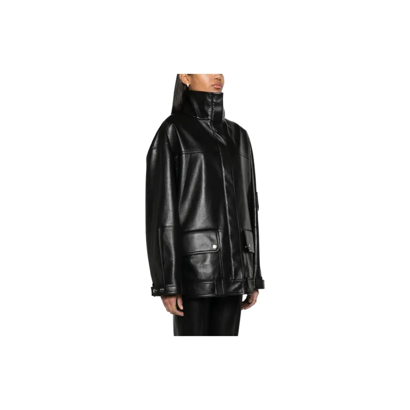 NANUSHKA Silva Panelled Faux-leather Jacket-3