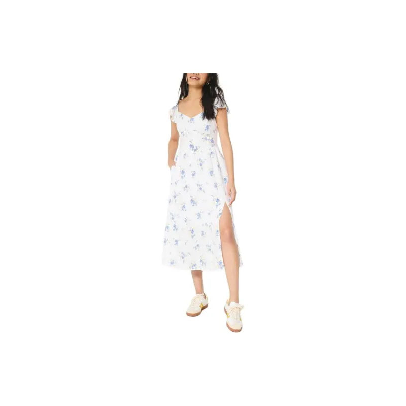 Hollister Short-Sleeved Dresses Women's White-1