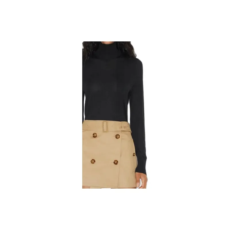 Burberry Gabardine Trench Cotton Miniskirt-4