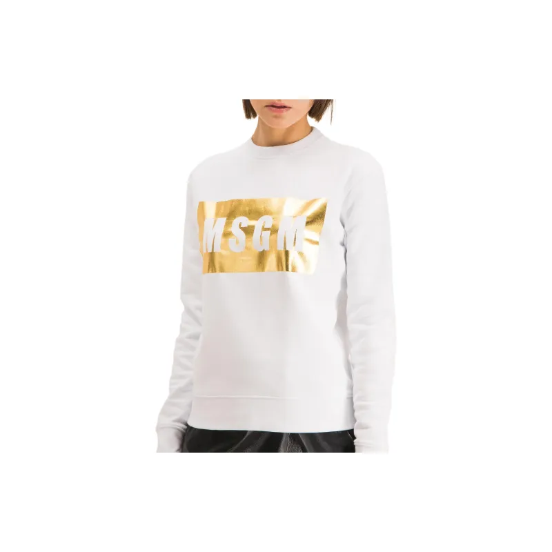 MSGM Sweatshirts Women's White-3