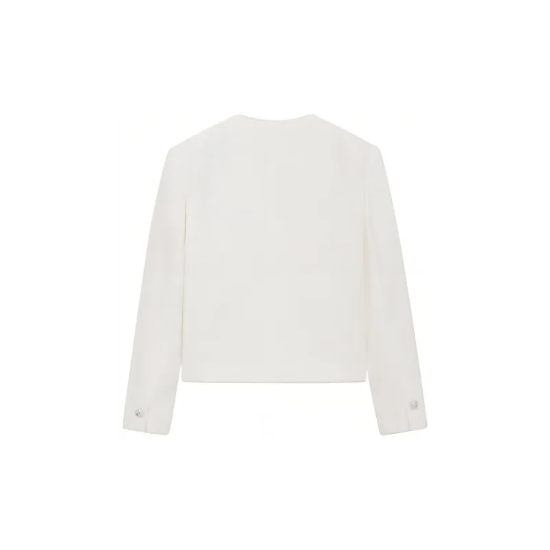 D'zzit Cropped Coats Women's White-1