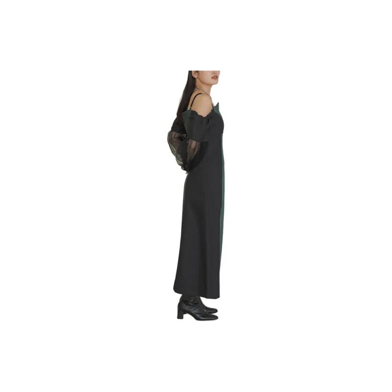 UNITED TOKYO SS24 Long Sleeved Dresses Women's Green-3