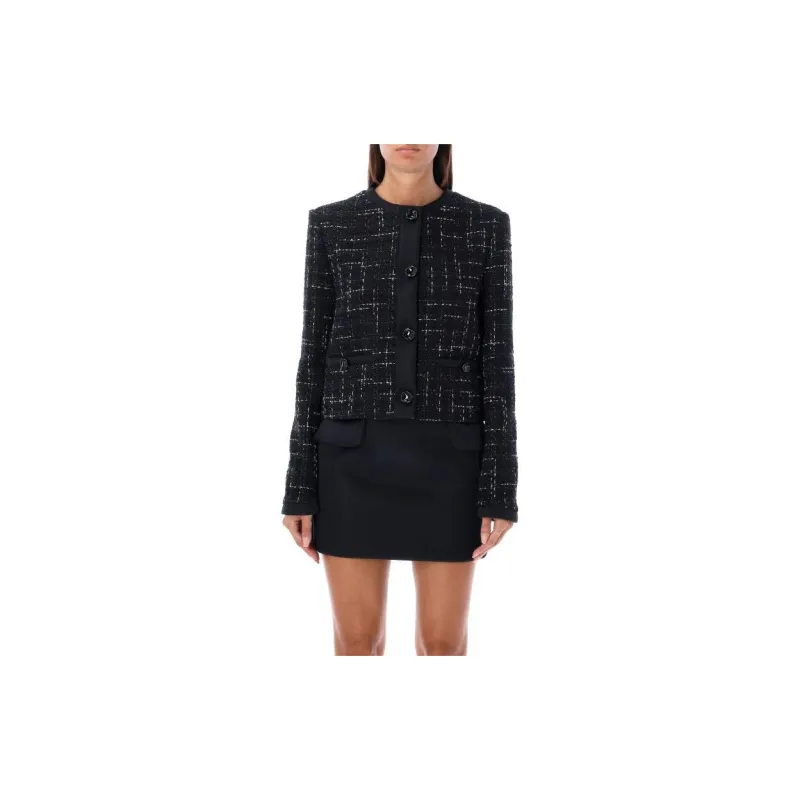 MSGM Button up Tweed Jumpsuit-2