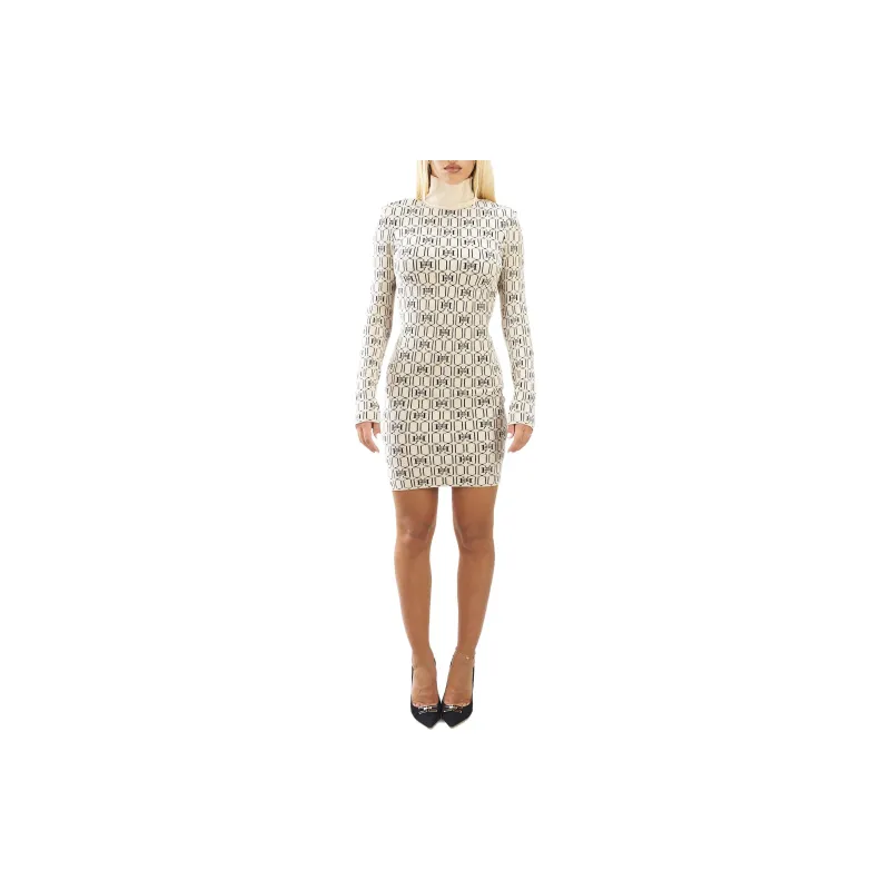 Elisabetta Franchi Mongram intarisa Knitted Minidress-1