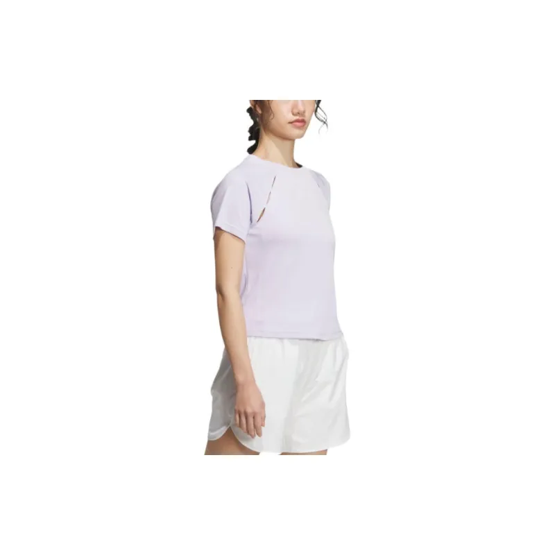 Adidas Raglan Sleeve T Shirt Women's Light Purple-3